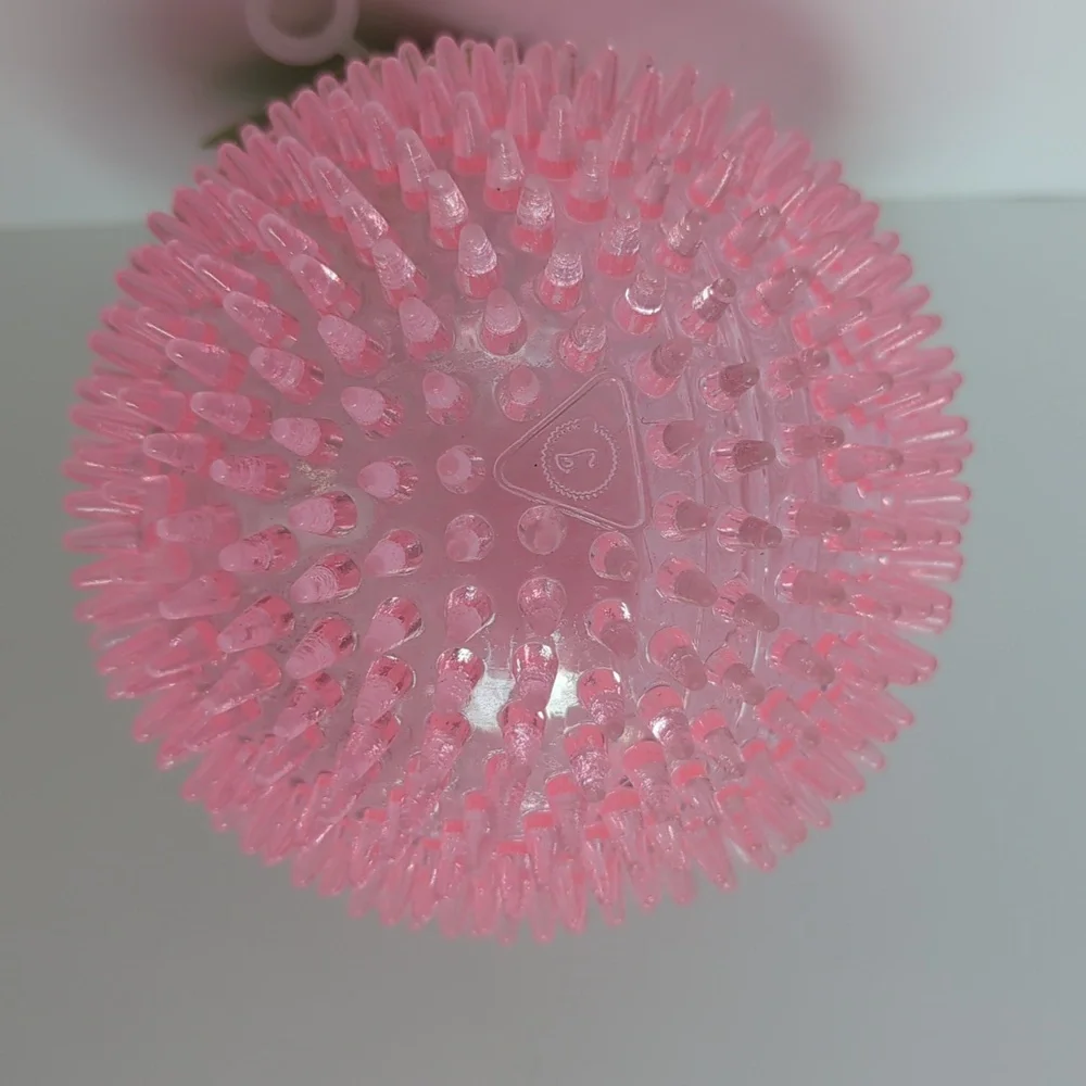 Gnawsome Extra large spike squeaker ball 4.5 inches new pink dog toy